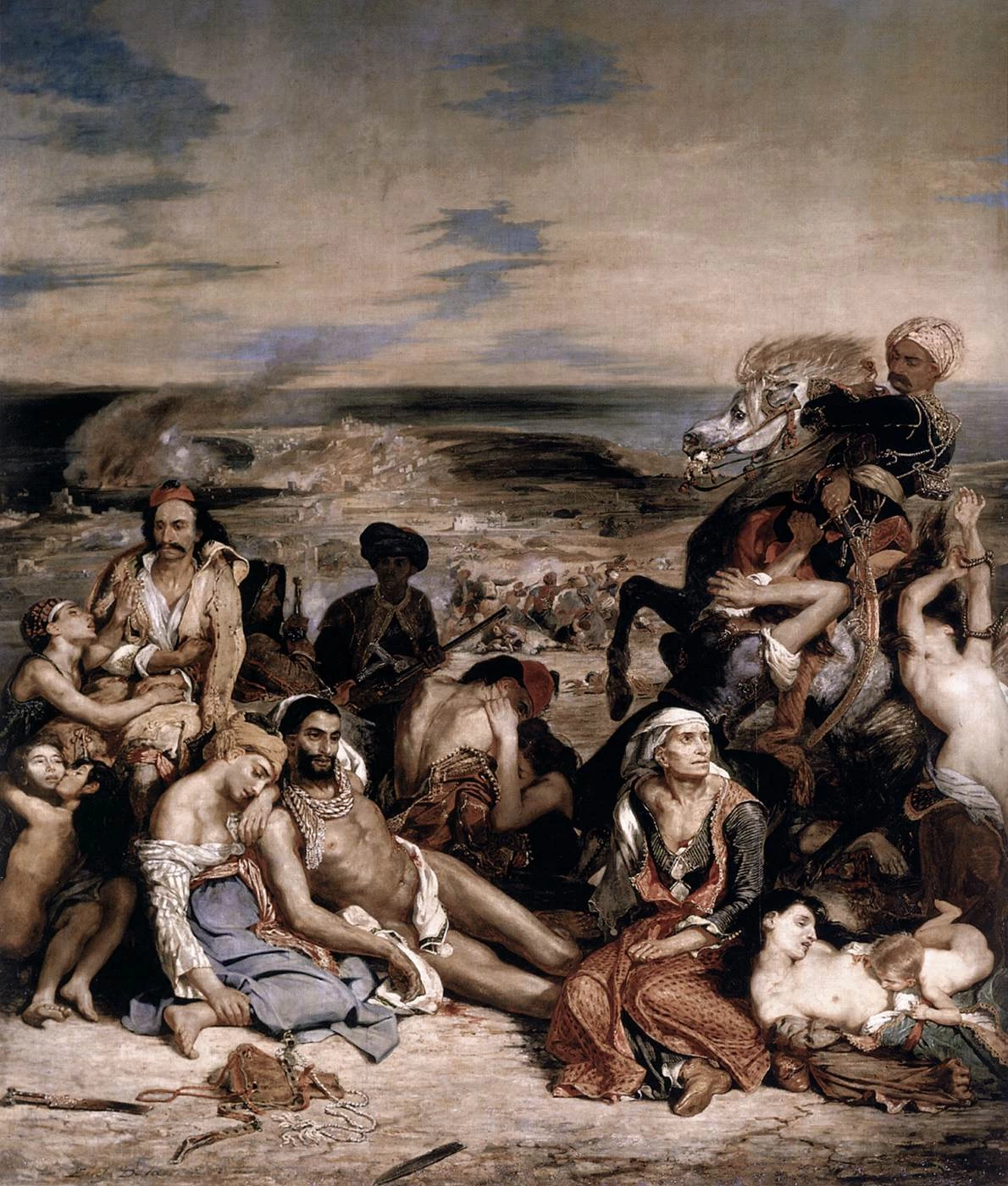 Il massacro di Chio. Scena che rappresenta la guerra d'indipendenza greca contro gli ottomani - Museo del Louvre, Parigi, Museo del Louvre, Parigi